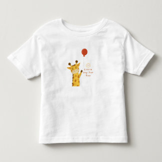 Camiseta De Bebé Jirafa Adorable con Globo – Un Poco de Alegría par