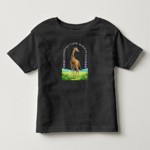 Camiseta De Bebé jirafa alta de pie