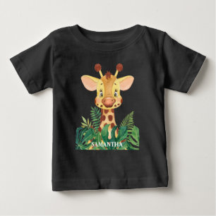 Camiseta De Bebé Jirafa bebé de fauna personalizada  Bebé 