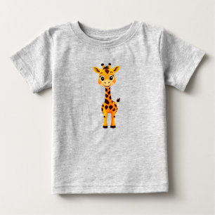 Camiseta De Bebé Jirafa de dibujos animados linda
