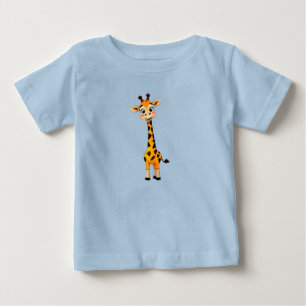 Camiseta De Bebé Jirafa de dibujos animados linda