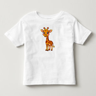 Camiseta De Bebé Jirafa de dibujos animados linda parada alegrement