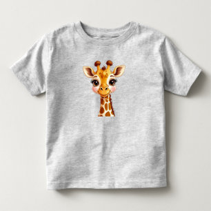 Camiseta De Bebé Jirafa de dibujos animados sonriendo