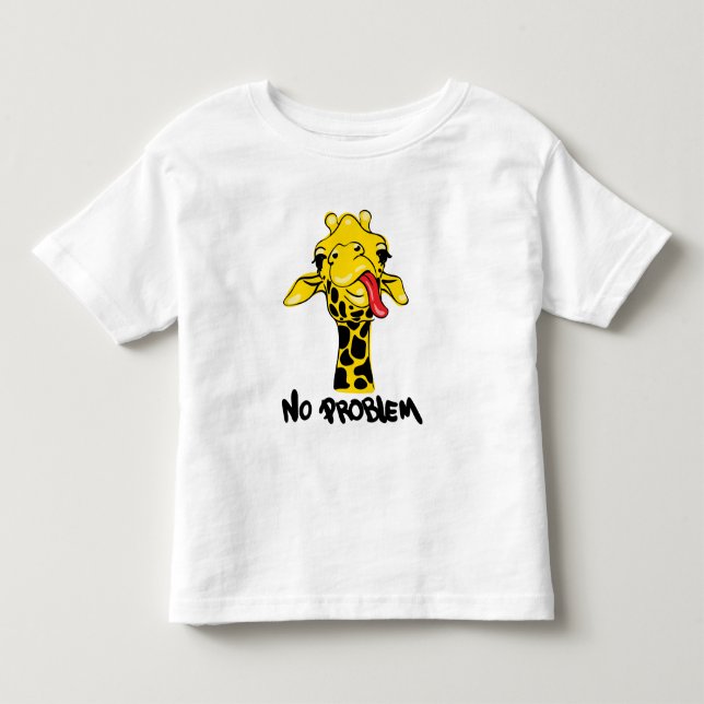 Camiseta De Bebé Jirafa Despreocupada: Actitud SIN PROBLEMA (Anverso)