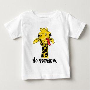 Camiseta De Bebé Jirafa Despreocupada: Actitud SIN PROBLEMA