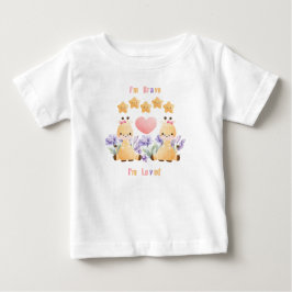 Camiseta de bebé jirafa linda | Soy valiente - Soy