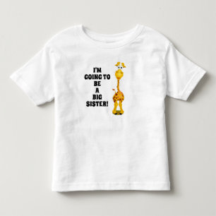 Camiseta De Bebé Jirafa Nueva Bebé Hermana Mayor Ropa de Niño