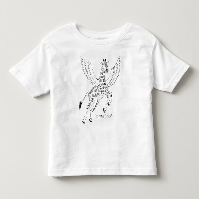 Camiseta De Bebé Jirafa + pegaso = Jirafaso (Anverso)