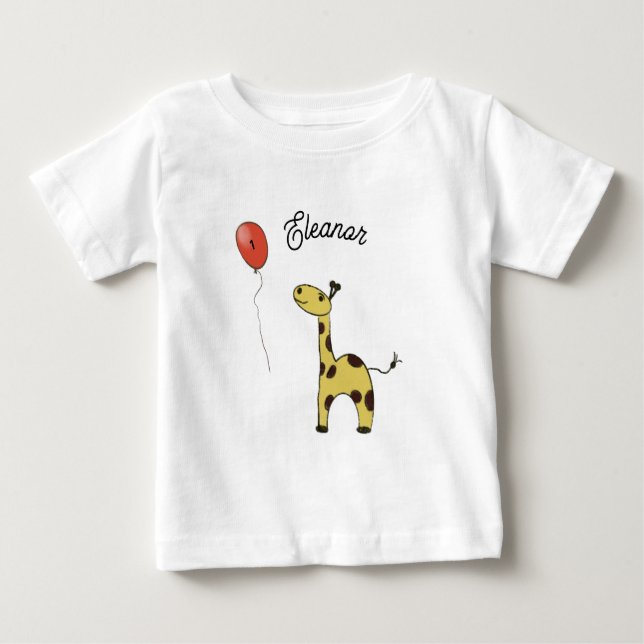 Camiseta De Bebé Jirafa pequeña linda (Anverso)