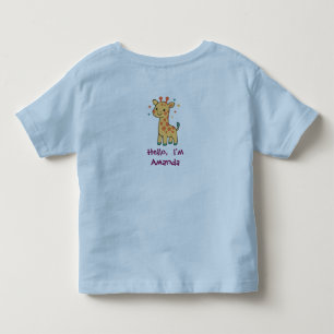 Camiseta De Bebé Jirafa Pequeña Risa Diseño Personalizado Animal Li