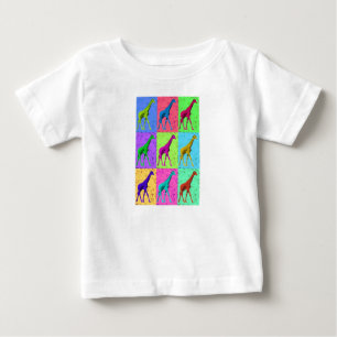 Camiseta De Bebé Jirafa que camina de Popart del arte pop