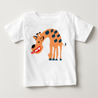 Camiseta De Bebé Jirafa Tonta Dibujada a Mano con Manchas Azules Il