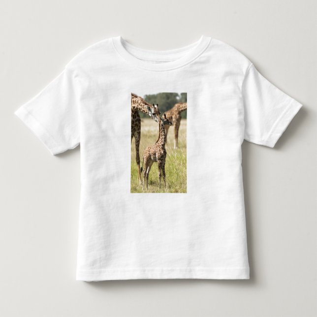 Camiseta De Bebé jirafas Masai, Giraffa camelopardalis 2 (Anverso)
