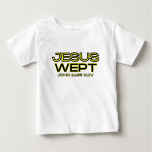 Camiseta De Bebé John 11:35 Biblia versus cita de KJV