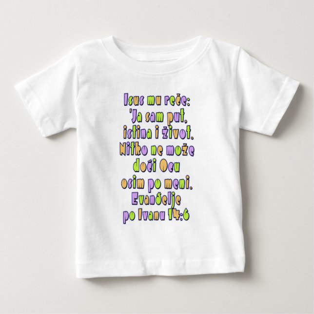 Camiseta De Bebé John 14:6 Croata (Anverso)