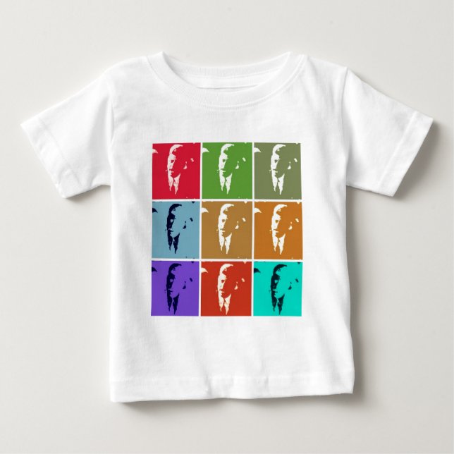 Camiseta De Bebé John F Kennedy/JFK Pop Art (Anverso)