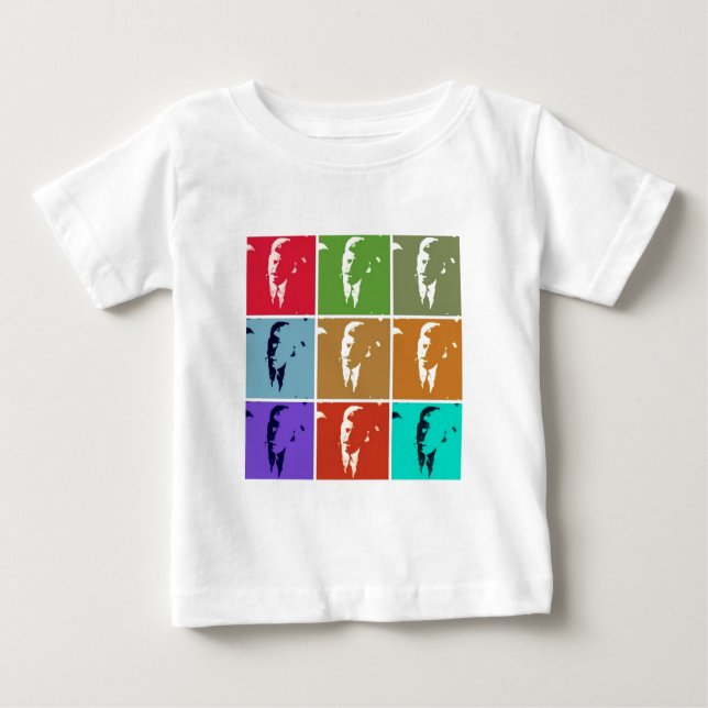 Camiseta De Bebé John F Kennedy/JFK Pop Art (Anverso)