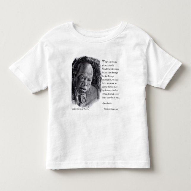 Camiseta De Bebé John Lewis y cita bello retrato (Anverso)