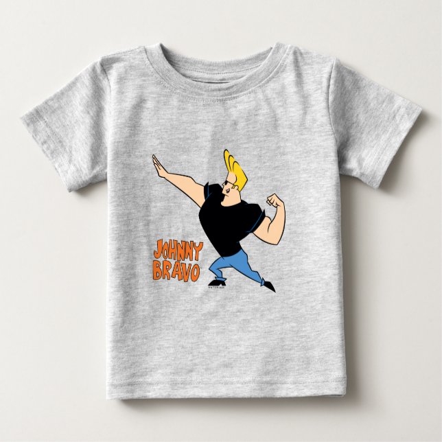 Camiseta De Bebé Johnny Bravo Flexing (Anverso)