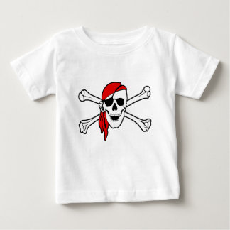 Camiseta De Bebé Jolly roger con bandana roja