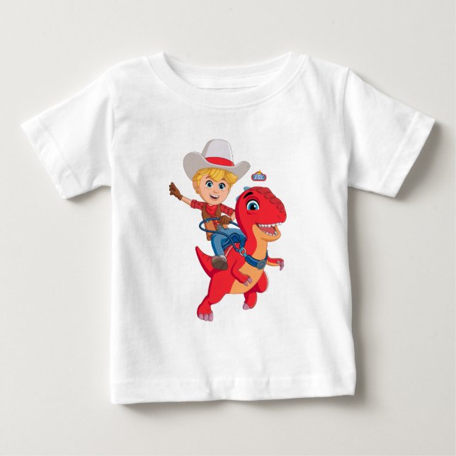 Camiseta De Bebé Jon y Blitz | Dino Ranch (Anverso)