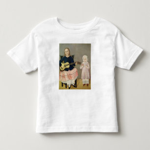 Camiseta De Bebé Joven Chica con guitarra y niño con una