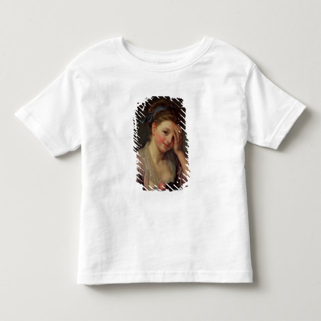Camiseta De Bebé Joven Chica con un Rosa (Anverso)