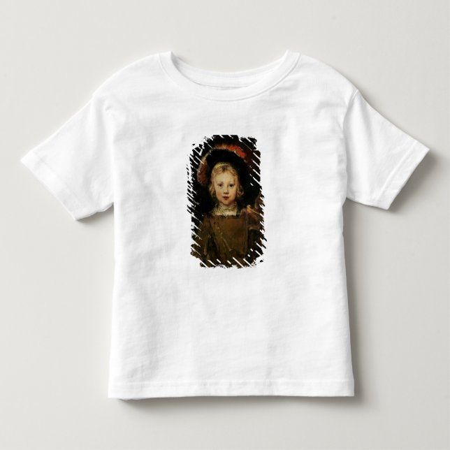 Camiseta De Bebé Joven con traje Fancy, c.1660 (aceite sobre lienzo (Anverso)