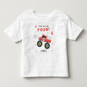 Camiseta De Bebé Joven Salvaje Y Cuatro Cumpleaños 4 Años Niños Coc