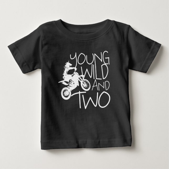 Camiseta De Bebé Joven salvaje y niño de dos años (Anverso)