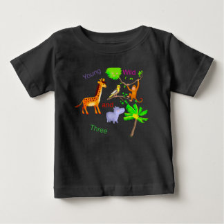 Camiseta De Bebé joven salvaje y tres Animales 
