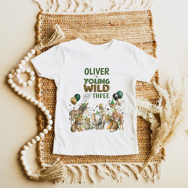 Camiseta De Bebé Joven salvaje y tres Fiestas de animales niño terc (Subido por el creador)