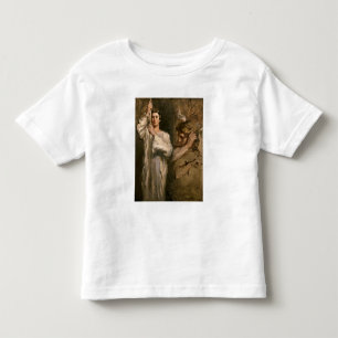 Camiseta De Bebé Joven sosteniendo una cruz
