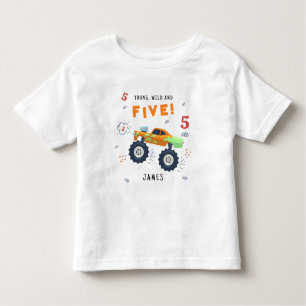 Camiseta De Bebé Joven Wild Y Monstruo De Cinco Años Para Niños