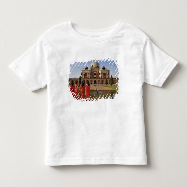 Camiseta De Bebé Jóvenes damas indias y la tumba de Humayun, Delhi, (Anverso)
