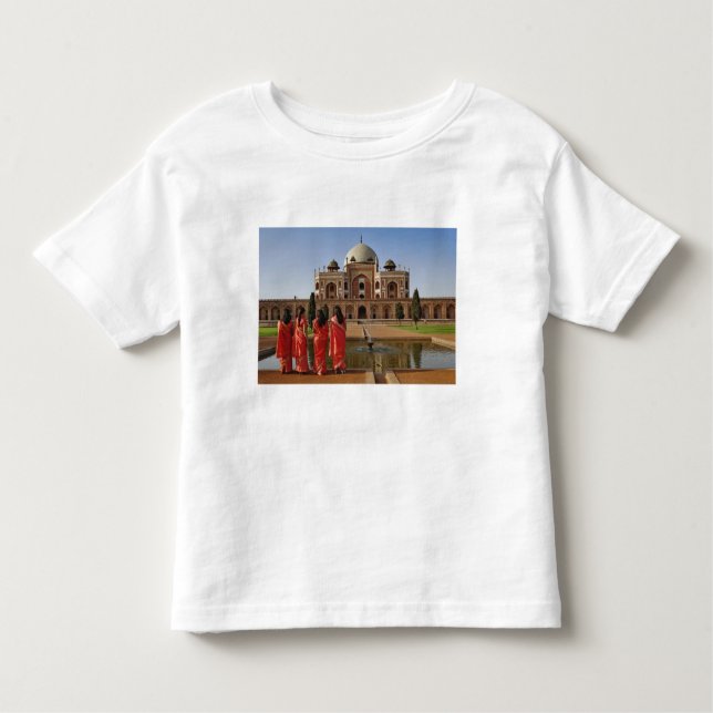 Camiseta De Bebé Jóvenes damas indias y la tumba de Humayun, Delhi, (Anverso)