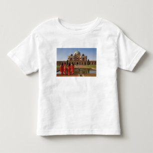 Camiseta De Bebé Jóvenes damas indias y Tumba de Humayun, Delhi,