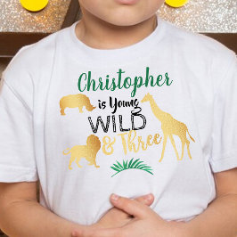 Camiseta De Bebé Jóvenes Salvajes y Tres Jóvenes Safari de la Jungl