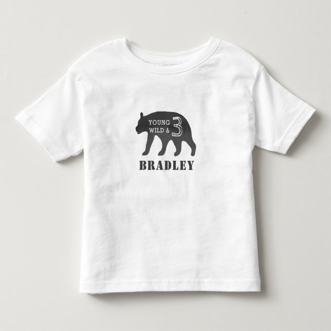 Camiseta De Bebé Jóvenes silvestres y tres acuarelas Cumpleaños (Anverso)