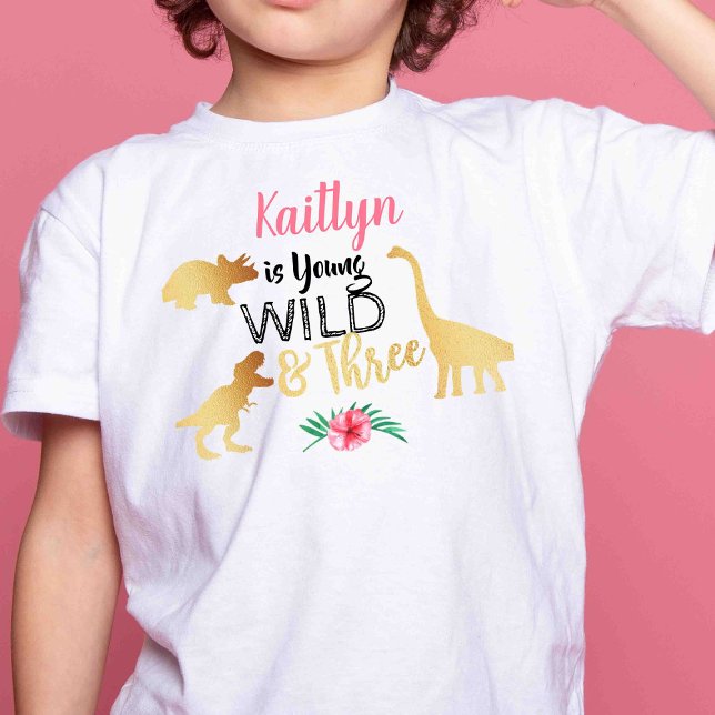 Camiseta De Bebé Jóvenes silvestres y tres Chicas de dinosaurios en (Subido por el creador)