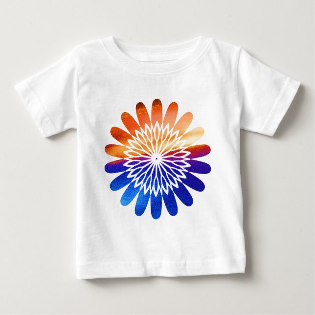 Camiseta De Bebé Joya gráfica redonda de la flor de Chakra (Anverso)