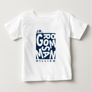 Camiseta De Bebé Jr. Groomsman júnior, fiesta de bodas, azul marino