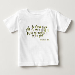 Camiseta De Bebé Juan 15:18 Verso de Escritura Biblia de KJV