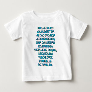 Camiseta De Bebé Juan 3:16 Croata