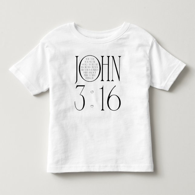 Camiseta De Bebé Juan 3:16 Versículo de la Biblia (Anverso)