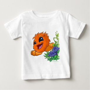 Camiseta De Bebé JubJub anaranjado feliz en la central de Neopia