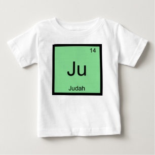 Camiseta De Bebé Judá Nombre Química Elemento Tabla Periódica
