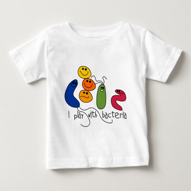 Camiseta De Bebé Juego con las bacterias (Anverso)