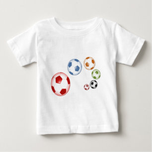 Camiseta De Bebé Juego de balones de fútbol lindos