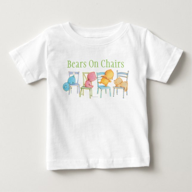 Camiseta De Bebé Juego de los osos azules, rosados, amarillos, y de (Anverso)